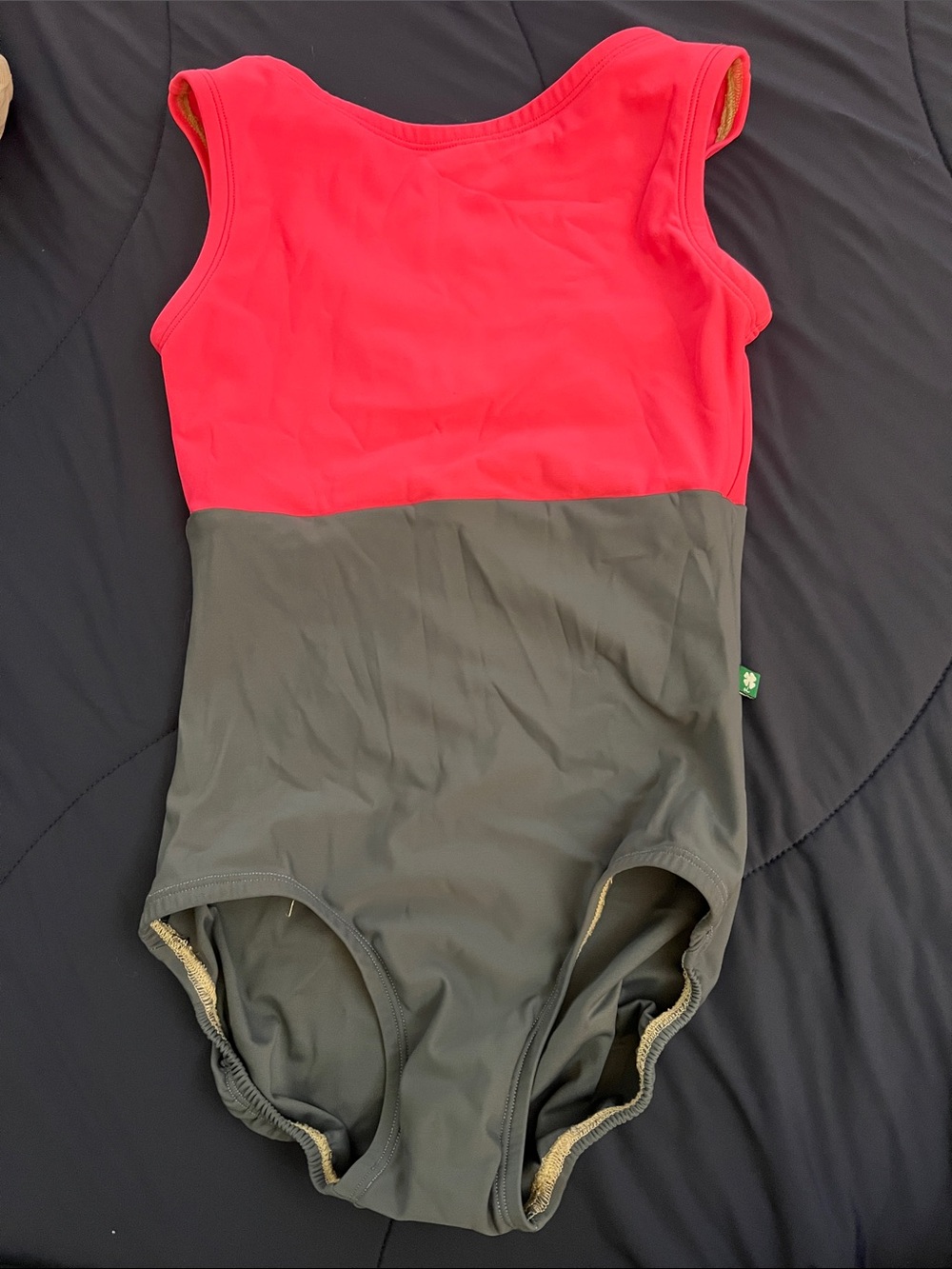 Ladies Colorblock Pink and Gray Leotard